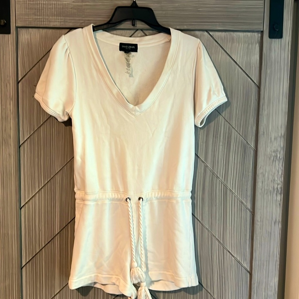 Super cute cream colored romper by David Lerner size small